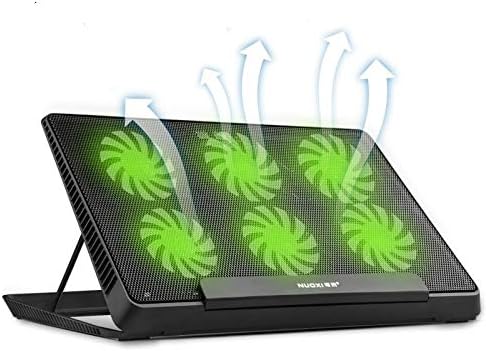 Laptop Cooling Pad 6 LED Fan Aluminum Laptop Cooler Pad Stand for 17 15.6 inch USB Cooler Notebook Base Holder Adjustable Speed