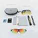 TOREGE Polarized Sports Sunglasses for Cycling Running Fishing Golf TR90 Unbreakable Frame TR003 (Blue&Black)