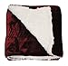 ULTIMATE SHERPA THROW SUPER LUXURIOUS PLUSH REVERSING TO MICROSHERPA 60 in x 70 in / 152 cm x 177 BURGUNDY