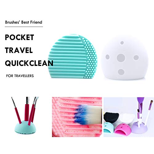 image for eKoi Makeup Brush Cleaning Pad Cleaner Mat Silicone Egg Brushes Glove 