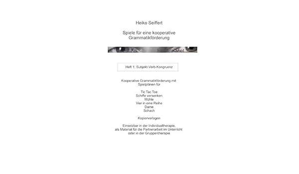 Kooperative Grammatikforderung Heft 1 German Edition