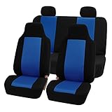 FH GROUP FH-FB102114 Classic Cloth Car Seat Covers Blue / Black color