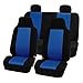 FH Group Car Seat Covers Classic Cloth Full Set with Gift - Universal Fit for Cars Trucks and SUVs (Blue) FB102114
