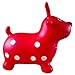 AppleRound Reindeer Bouncer with Hand Pump, Inflatable Deer Space Hopper, Ride-on Bouncy Animal (Red)