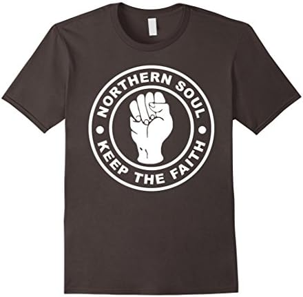 Men's Northern Soul Keep The Faith KTF Fist Logo T-Shirt 2XL Asphalt