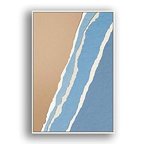 Framed Canvas Wall Art Abstract for Living Room, Bedroom Color Block Canvas Prints for Modern Home Decoration Ready to Hang - 16"x24" inches