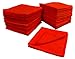 Eurow Microfiber 16 x 16in 300 GSM Cleaning Towels 25-Pack (Red)