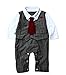 EGELEXY Baby Boy Formal Party Wedding Tuxedo Waistcoat Outfit Suit 6-12months Grey