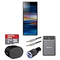 Sony Xperia 10 Plus 6.5" Dual Camera Unlocked Smartphone (64GB) Bundle SRSXB01 Bluetooth Speaker, Aluminum car Charger, Portable Battery Bank, and Extra 6ft USB-C Cable