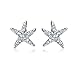 Nautical Ocean Tropical Beach Cubic Zirconia Pave CZ Starfish Stud Earrings For Women 925 Sterling Silver