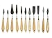CONDA 11 Piece Stainless Steel Spatula Palette Knife Palette Knife Painting Wood Handle