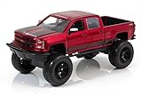 2014 Chevy Silverado Pickup - Candy Red with Black Details - Just Trucks Off Road Edition - 1:24 Scale - Jada Toys 97477