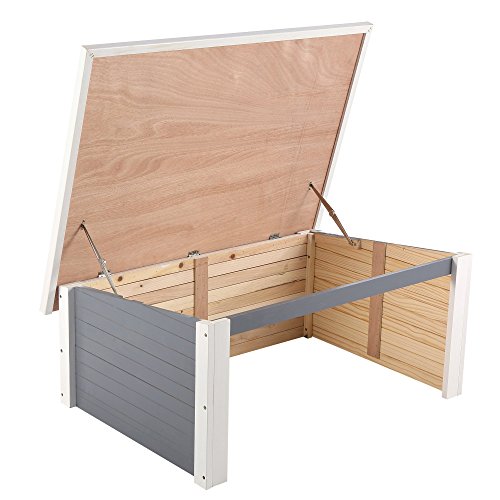 Zelsius Abri de jardin en bois pour tondeuse à gazon, robot-tondeuse, gris