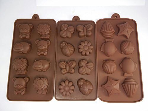 Amerah 8 cavity Non Stick 3pc Bakeware Silicone Bread Chocolate Cookie Jelly Candy Soap Resin Wax Cake Decorating Tools Baking Mould Craft Mold