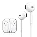 Earbuds Earphones Stereo Earphone Wired Noise Isolating Headphones with Mic and Remote Control for iPhone iPod iPad Samsung Android Smartphones Tablet Laptop 3.5mm [White] [2- PACK]