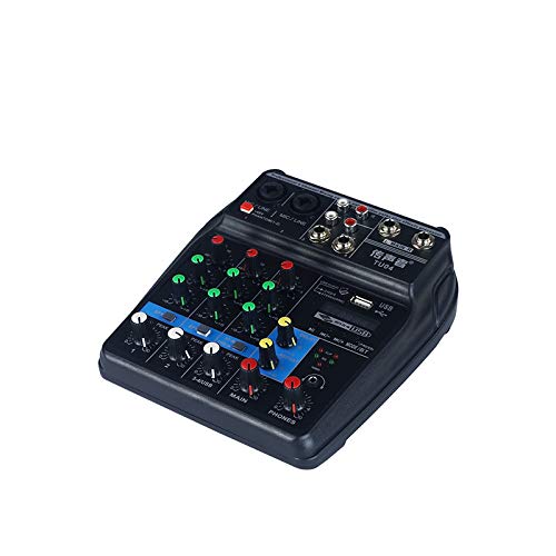 RONSHIN Electronics Sound Mixing Console with Bluetooth Record 4 Channels Audio Mixer for Stage Performance Family K Songs Set 2 US Plug - Thumbnail 7