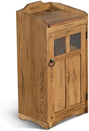 Sunny Designs 2020RO Sedona Trash Box, Rustic Oak Finish