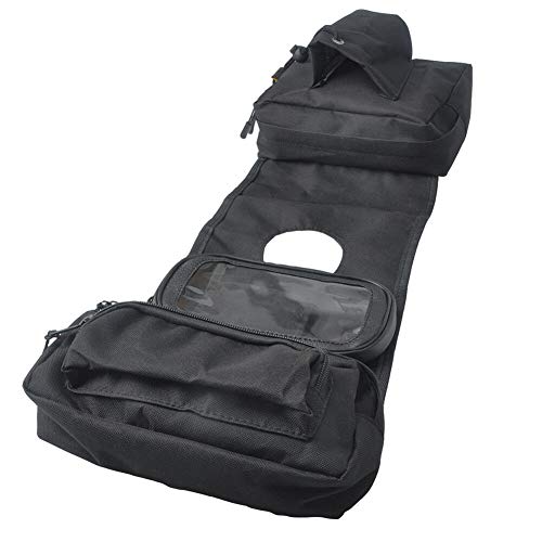 Zqasales ATV UTV Yamaha Kawasaki Scooter Motorcycle Synthetic Leather 2-Strap Saddlebag Tool Bag Heavy-Duty Waterproof Motorcycle Side Saddlebags Saddle Bag Panniers
