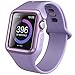 Clayco Apple Watch Band 38 mm, [Hera Series] Ultra Slim Protective Shock Resistant Bumper Case with Strap Bands Compatible with 38mm Apple Watch Series 3 2017/Series 2/Series 1 (Purple)