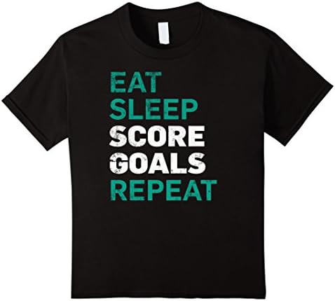Kids Cool Soccer Play T-shirt Boys Girls Youth Child 4 Black