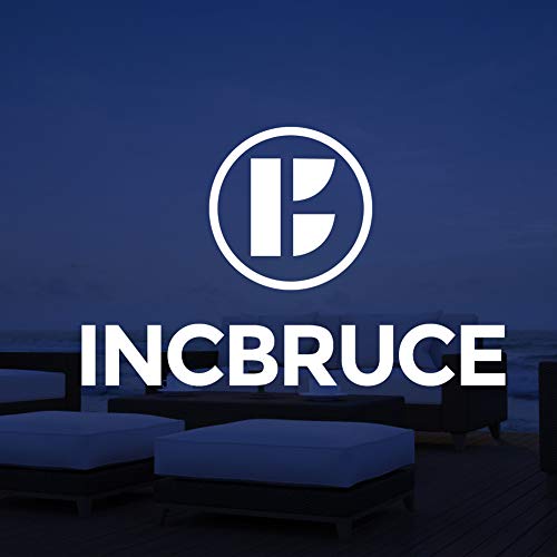 Incbruce Outdoor Sectional Sofa 5-Piece Half-Moon Patio Furniture Set | All-Weather Garden Sofa W/Round Tempered Glass Top Table, Sky Blue Cushions and Colorful Pillows - Thumbnail 6