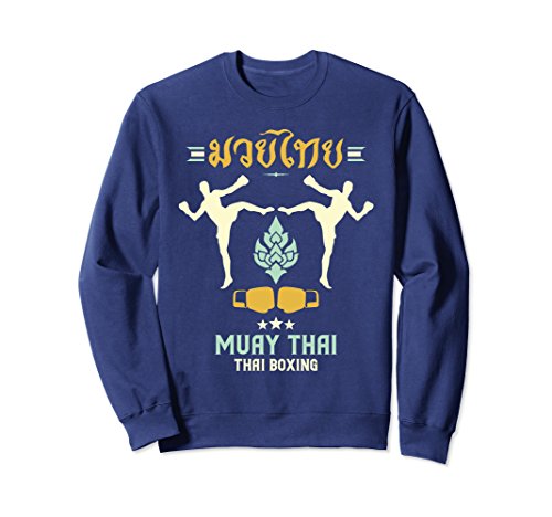 Unisex Thai Art Muay Thai Sweatshirt XL: Navy