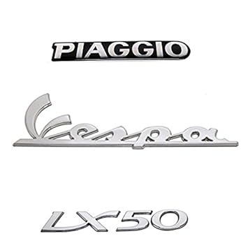 Bisomo Set 1x Piaggio 3d Gel Sticker 1x Vespa Schriftzug Dick