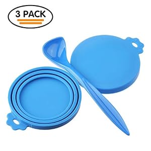 Image of RoyalCare Can Covers Scoop Packaging, Dog Cat Food Lids Can Cover BPA Free Silicone and Dishwasher Safe for Multiple Sizes with Food Spoon