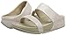 FitFlop Women's Lulu Shimmersuede Slide Sandal, Nude, 8 M US