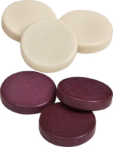 Backgammon Checkers- Maroon 1" Dia.