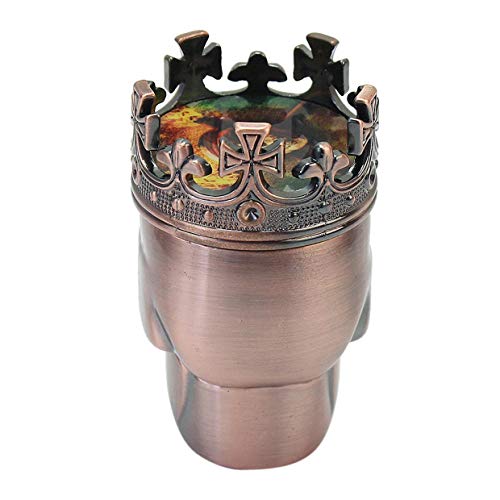 Qewmsg Small Size 3 Layers Men Skull Head Shape Grinder Portable Herb Tobacco Herb Spice Crusher Hookah Smoking Accessories - Thumbnail 4