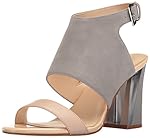 Nine West Women's Moshpit Suede Dress Sandal, Grey/Natural, 9 M US