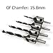 Countersink Drill Bit Set Carpentry Reamer Drill Bit Woodwork 4Pcs