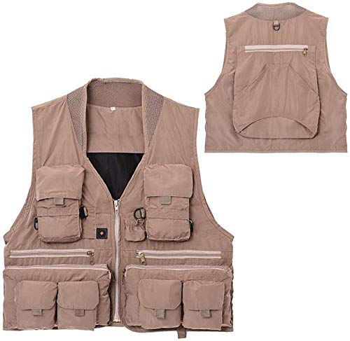 SXXJ Mens Fishing Vest Pocket Fishing Weste Fly Fishing Vest Schnelle Trockenfliege Fishing Vest Atmungsaktive… – Bild 5