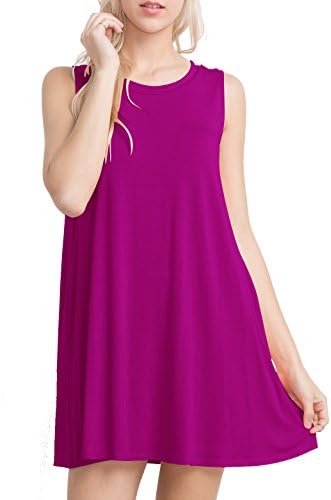 Mitto Shop Bamboo Fiber Knit Sleeveless T-Shirt Dress