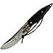 Elk Ridge - Outdoors Fixed Blade Knife - 7.25-in Overall, 3-in Satin Finish Stainless Steel Blade, Jig Bone and Wood Handle, Black Leather Sheath - Hunting,. Camping, Survival - ER-088