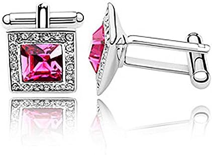 La Vivacita Elegant square Cufflinks with swarovski crystal 18ct gold plated