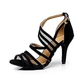 CXS Ladies Open toe Party Wedding Heels Ballroom Dance Shoes for Salsa Tango and Practice, 2.75