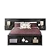 Prepac Series 9 Platform Storage Bed with Floating Headboard in Black - King, Bench not included