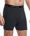 KAYIZU Men's Underwear Comfort Soft Cotton Stretch Boxer Briefs 6-Pack Large