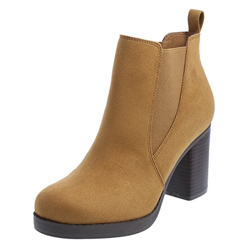 Lower East Side Women s Camel Suede Women s Pamela Gore Bootie 13 Regular