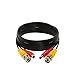 10FT Black Premade BNC Video Power Cable/Wire for Security Camera, CCTV, DVR, Surveillance System, Plug & Play (Black, 10)