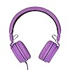 Rockpapa-952-Stereo-Foldable-Headphones-On-Ear-Adjustable-Headband-with-Microphone-for-Kids-Childrens-Adults-Tablet-Computer-Mobile-CDDVD-MP34-Black-Purple Rockpapa Kids Headphones, 952 Childrens Headphones, Wired Headphones with Microphone, Foldable, Stereo Sound, 3.5mm Jack…