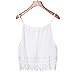 AIMTOPPY Women Casual Off Shoulder Tops Lace Tee T-Shirt Tank Blouse (S)