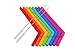 Wide Smoothy & Tumbler Straws Pack of 8pcs + 2 Brushes. Long, Wide and Collapsible; Eco Friendly; Plastic Free Straws with Bio - Degradable Cotton Canvas Pouch - No Plastic Taste & Smell.