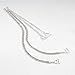 Closecret Women's Lingerie Accessories Removable Replacement Rhinestone Bra Straps (Silver, 1 Pair)