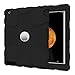 Hocase iPad 2/3/4 Case, Heavy Duty Shockproof Protection Hard Plastic+Rugged Silicone Rubber Bumper Dual Layer Protective Case for Apple 9.7-inch iPad 2nd/3rd/4th Generation - All Black