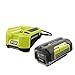Ryobi OP4026 40-Volt Lithium-ion Battery and OP400A 40 Volt Lithium-ion Charger