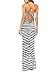 Famulily Women's Sexy Bodycon Backless Striped Long Maxi Dress in Zebra Stripes XL Multicoloured