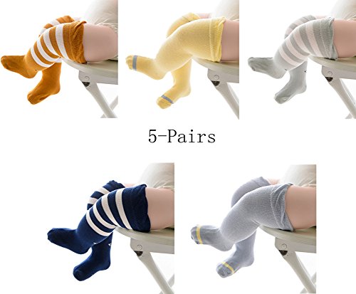 Baby non skid cotton socks toddler boys knee high socks…